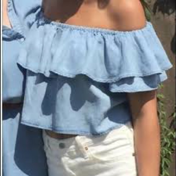 Zara Premium Denim Collection Top - Picture 2 of 5